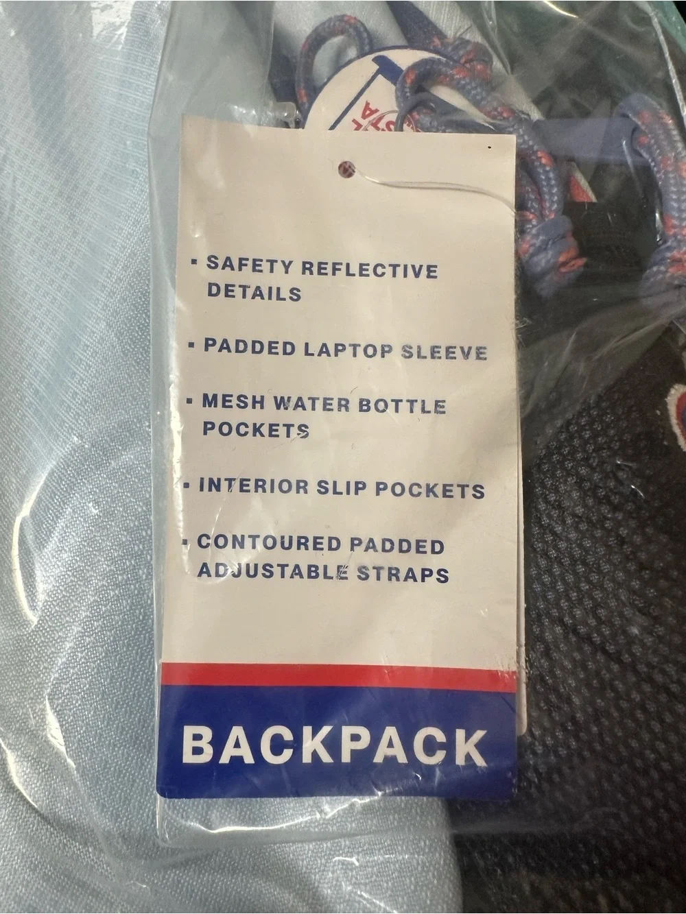 Champion CenterLight Blue Backpack with Navy and Coral w/Laptop Sleeve NWT